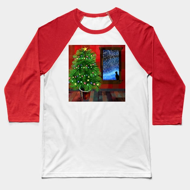 The Night Before Christmas Baseball T-Shirt by Scratch